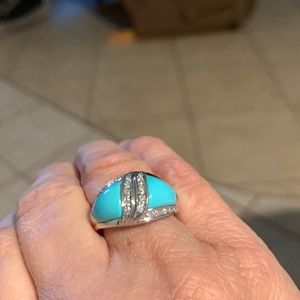 Southwest silver ring with stones